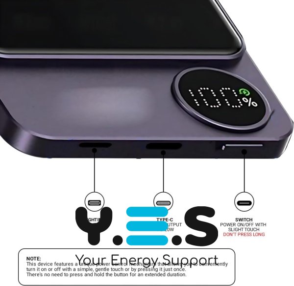 Бездротовий MagSafe Power Bank 20 000 mAh для телефону, портативний зарядний пристрій