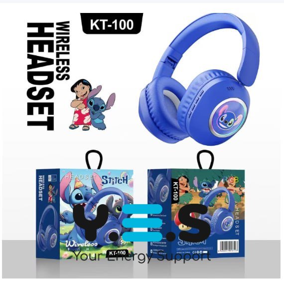 Бездротові навушники KT-100 (стік) Bluetooth з мультяшним дизайном для музики та дзвінків