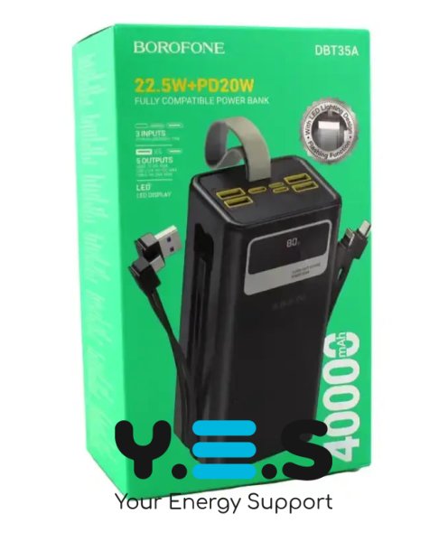 Повербанк DBT35A 100000 mAh з швидкою зарядкою — потужний Power Bank для тривалої автономної роботи