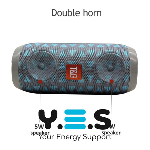 Портативна стереоколонка Bluetooth T&G TG117 для відпочинку й дому, бездротова водостійка