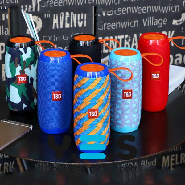 Портативна стереоколонка Bluetooth T&G TG117 для відпочинку й дому, бездротова водостійка