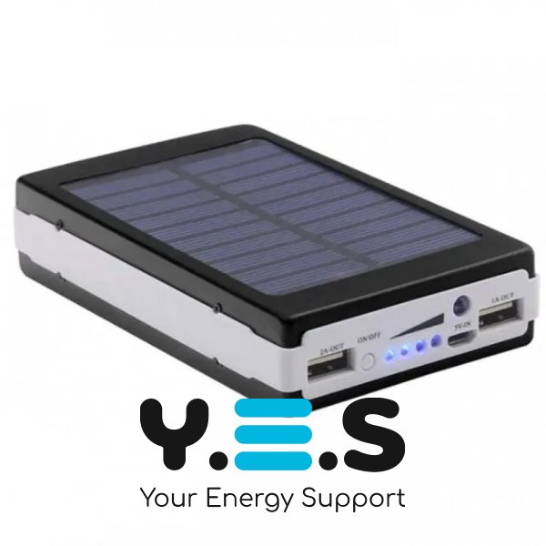 Повербанк UN-3101 SOLAR 20000mAh на сонячній батареї з LED-ліхтариком для телефону та планшета