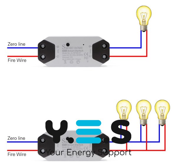 Wi‑Fi реле Smart Home 10A — смарт вимикач для розумного дому, керування з додатку iOS/Android