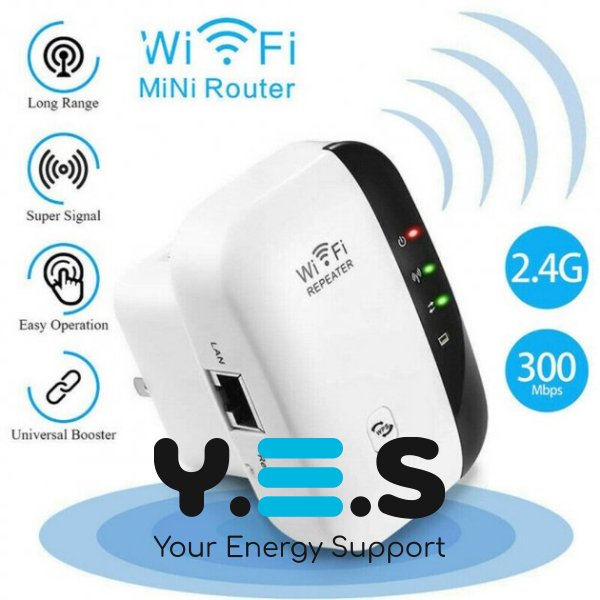 Wi‑Fi репітер у розетку 802.11n/b/g, підсилювач сигналу, антена 2 dBi, розширювач мережі