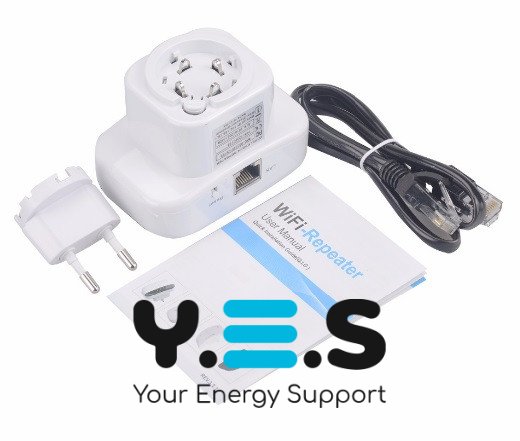 Wi‑Fi репітер у розетку 802.11n/b/g, підсилювач сигналу, антена 2 dBi, розширювач мережі