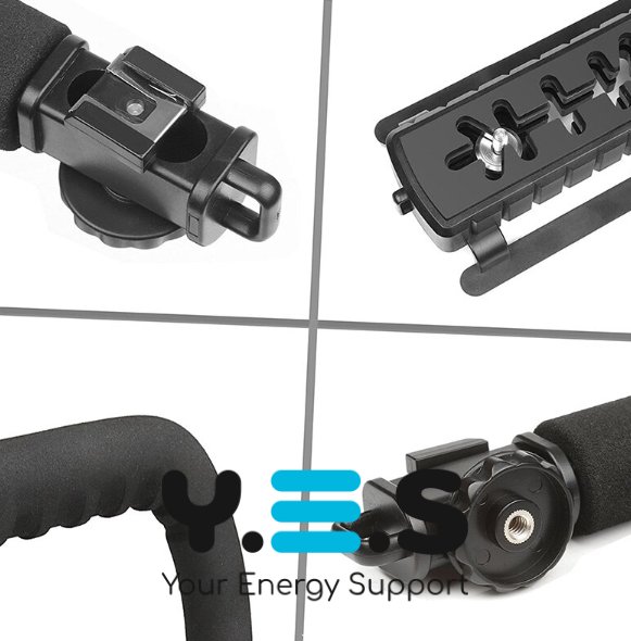 Портативний стабілізатор AY49U для відеозйомки: U-подібна ручка-кронштейн із тримачем камери/телефону та спалаху