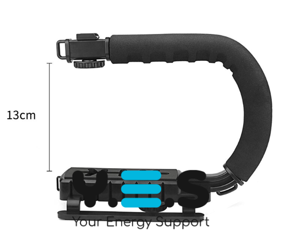 Портативний стабілізатор AY49U для відеозйомки: U-подібна ручка-кронштейн із тримачем камери/телефону та спалаху