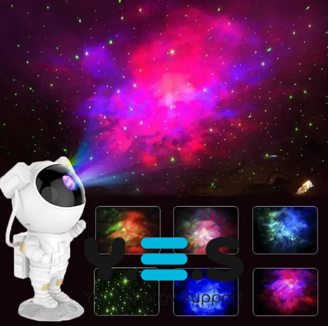 Лазерний нічник-проектор «Астронавт на Місяці» з проекцією космосу та зоряного неба