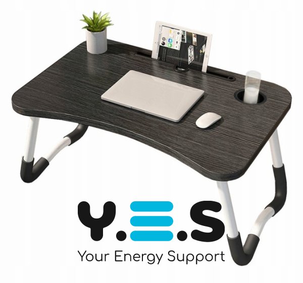 Портативний розкладний столик для ноутбука з протиковзкими ніжками та підсклянником