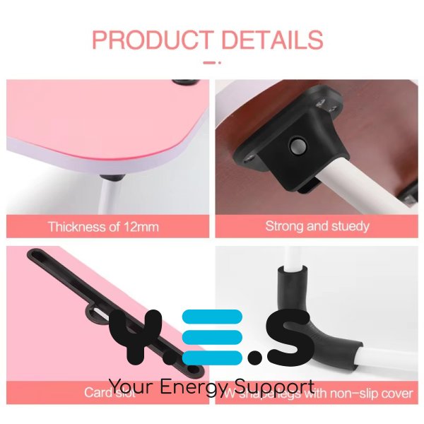 Портативний розкладний столик для ноутбука з протиковзкими ніжками та підсклянником