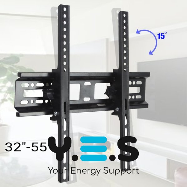 Кронштейн HT002 для ТВ 32"-55" — настінне кріплення з нахилом +15°/-5°