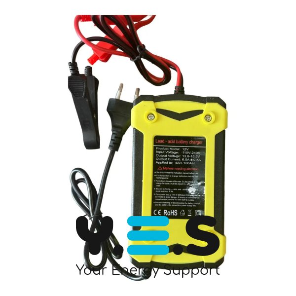 Автоматичний зарядний пристрій Smart Charger 12V 6A для автоакумулятора, 3 етапи зарядки