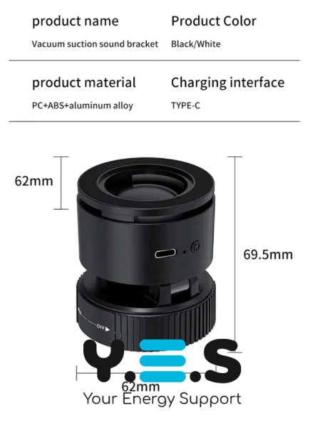 Магнітний тримач A01 для смартфонів і планшетів з Bluetooth-колонкою 3 Вт