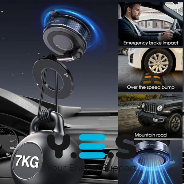 JoyPro Magnetic Holder — універсальний магнітний автотримач із вакуумною присоскою, обертання 360°