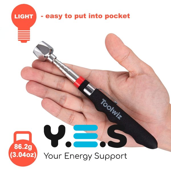 Телескопічний магнітний захват із LED-підсвіткою (магніт на подовжувачі)