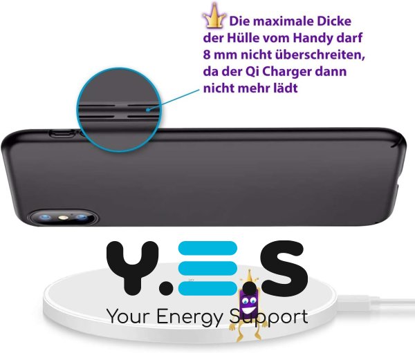 Бездротова зарядка Awei W7 кругла 10W Qi для смартфонів