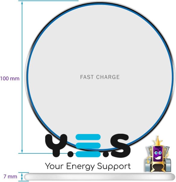Бездротова зарядка Awei W7 кругла 10W Qi для смартфонів