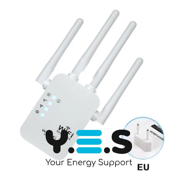 Wi‑Fi ретранслятор/підсилювач сигналу 300 Мбіт/с 2.4G, 6 антен (роутер)