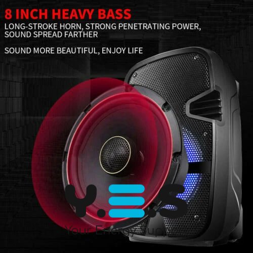 Бездротова Bluetooth-колонка 6,5" з підсвіткою та мікрофоном, караоке