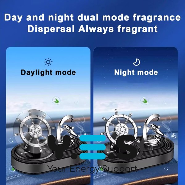 Автоароматизатор Captain XL-8/AND-8 на сонячній панелі, обертовий освіжувач повітря