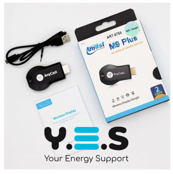 Бездротовий приймач AnyCast M9 Plus Wi‑Fi для ТВ, трансляція екрана зі смартфона (медіаплеєр)