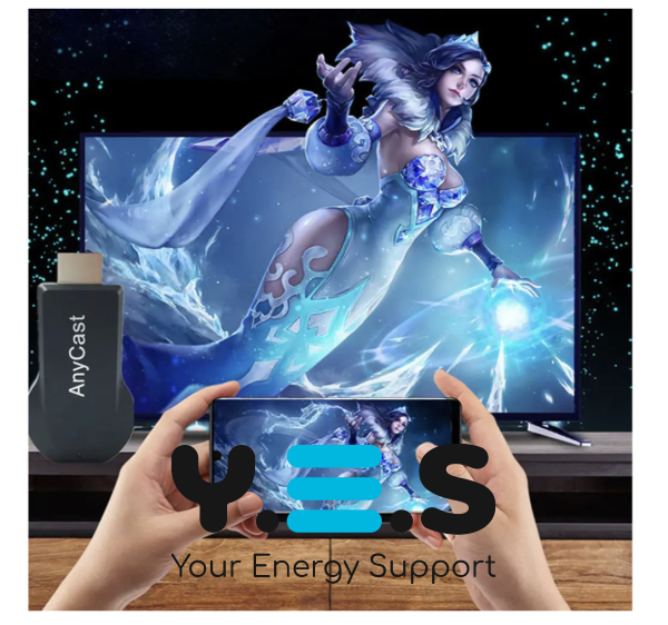 Бездротовий приймач AnyCast M9 Plus Wi‑Fi для ТВ, трансляція екрана зі смартфона (медіаплеєр)