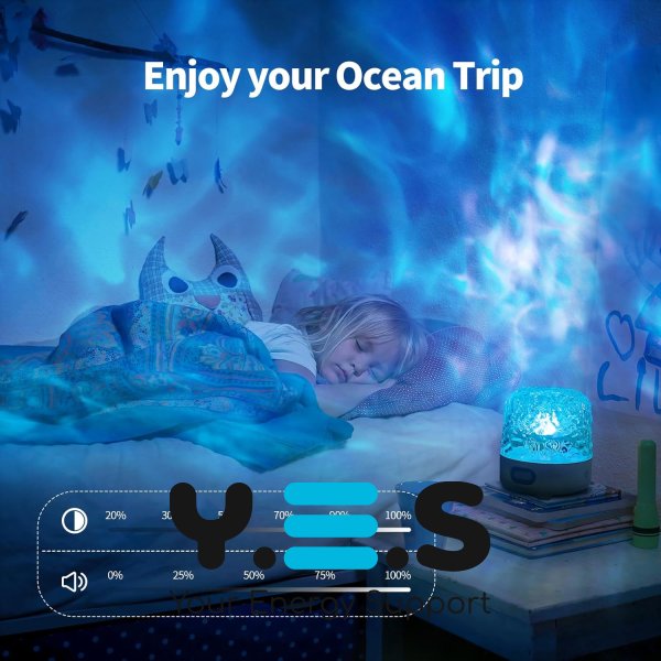 Проектор морських риб з колонкою для релаксу, настільний LED-світильник з пультом керування