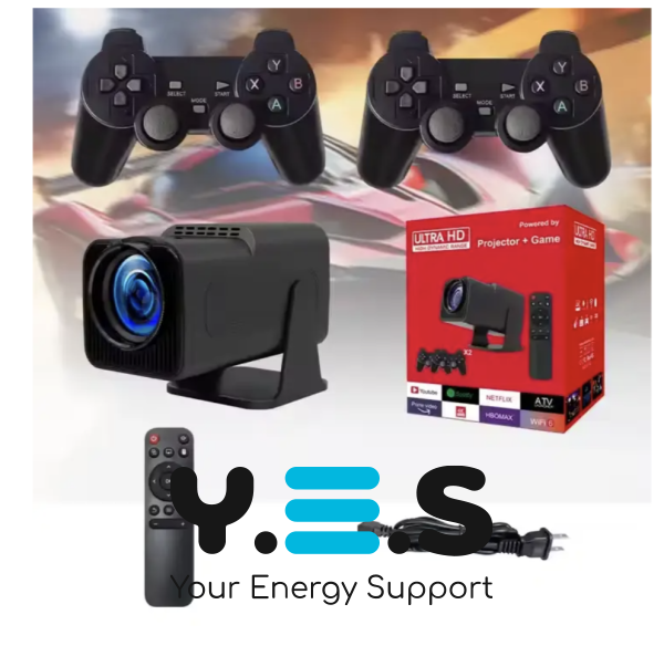 Смарт-проектор HY320 Max з іграми та 2 джойстиками для фільмів і геймінгу