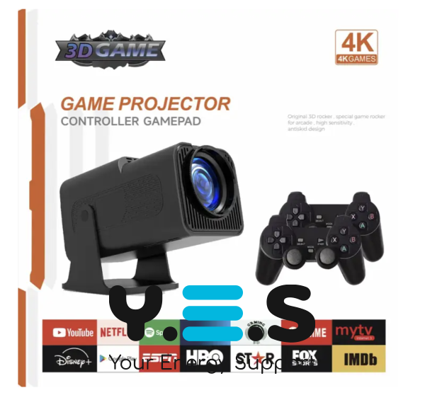 Смарт-проектор HY320 Max з іграми та 2 джойстиками для фільмів і геймінгу