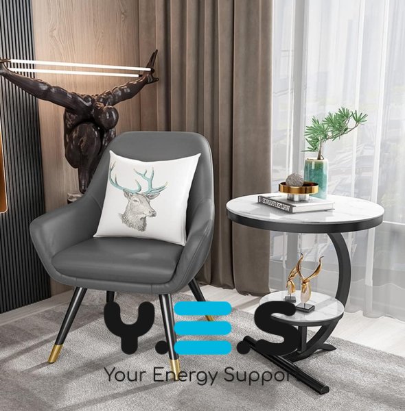 Двоярусний приставний С-подібний столик 64229 для дивана та ліжка