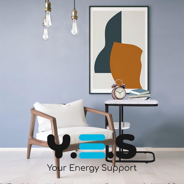 Двоярусний приставний журнальний столик 5496 для ноутбука, 50×30×58 см