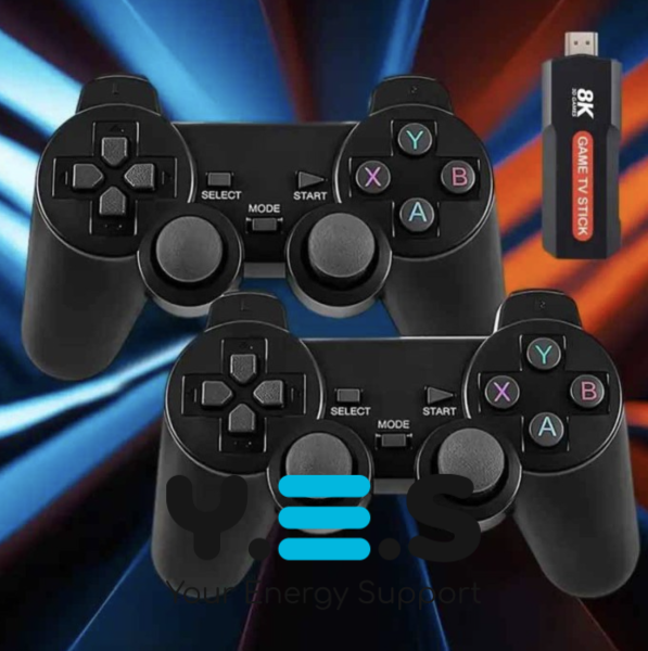 Ігрова консоль TV Game Stick X9 64GB, 30000 ігор, 2 бездротові джойстики