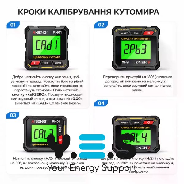 Цифровий інклінометр‑кутомір з лазером: магнітний, USB, електронний вимірювач кута та рівня