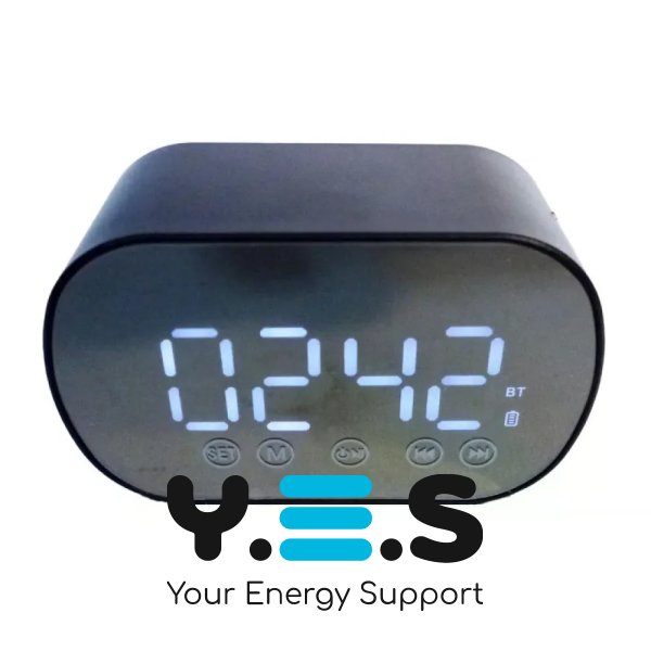 Bluetooth колонка з годинником S15 BT ∙ портативна бездротова колонка з будильником, FM-радіо, LED-дисплеєм і підтримкою microSD