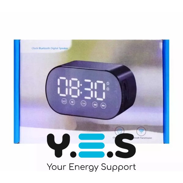 Bluetooth колонка з годинником S15 BT ∙ портативна бездротова колонка з будильником, FM-радіо, LED-дисплеєм і підтримкою microSD
