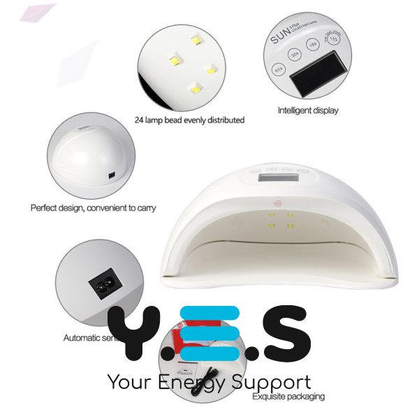 LED-лампа SUN 5 для манікюру 48W з LCD-дисплеєм для полімеризації гелю та гель-лаків