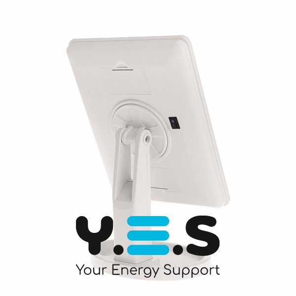 Квадратне настільне дзеркало для макіяжу з LED-підсвіткою та сенсорним керуванням Smart Touch