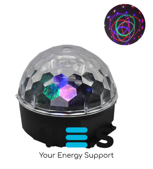 Світлодіодний диско-шар LED Magic Ball RGB, кольоромузика, пульт ДК для вечірок