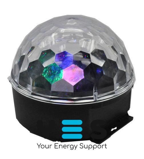 Світлодіодний диско-шар LED Magic Ball RGB, кольоромузика, пульт ДК для вечірок