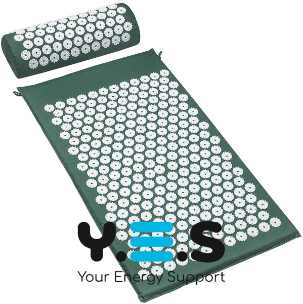 Акупунктурний масажний килимок із валиком-подушкою для голови