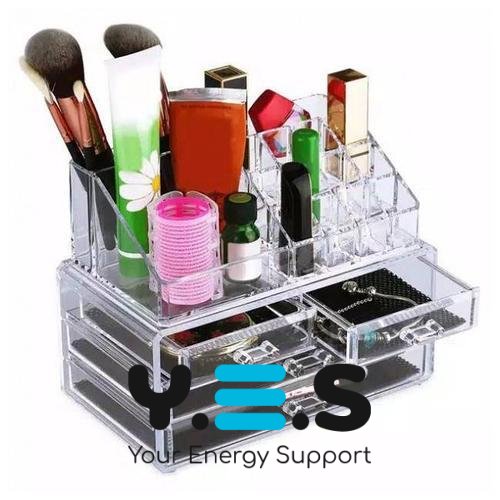 Акриловий прозорий настільний органайзер 4DRAWER з 4 шухлядами для косметики й біжутерії