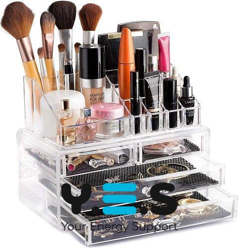 Акриловий прозорий настільний органайзер 4DRAWER з 4 шухлядами для косметики й біжутерії