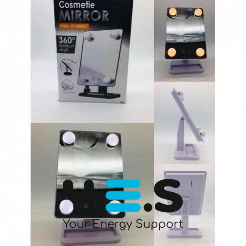 Дзеркало для макіяжу Mirror Angel 360° з LED-підсвіткою та сенсорним керуванням
