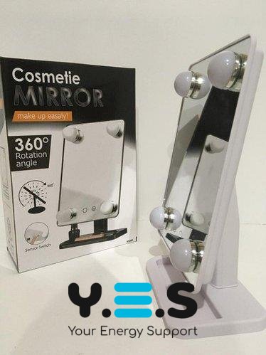 Дзеркало для макіяжу Mirror Angel 360° з LED-підсвіткою та сенсорним керуванням