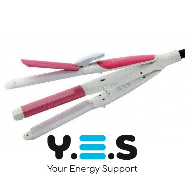 Праска-випрямляч для волосся Gemei GM-1960 2в1: гофре та плойка