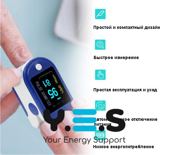 Пульсоксиметр LK-87 на палець — вимірювання SpO2 та пульсу, електронний оксиметр-пульсометр