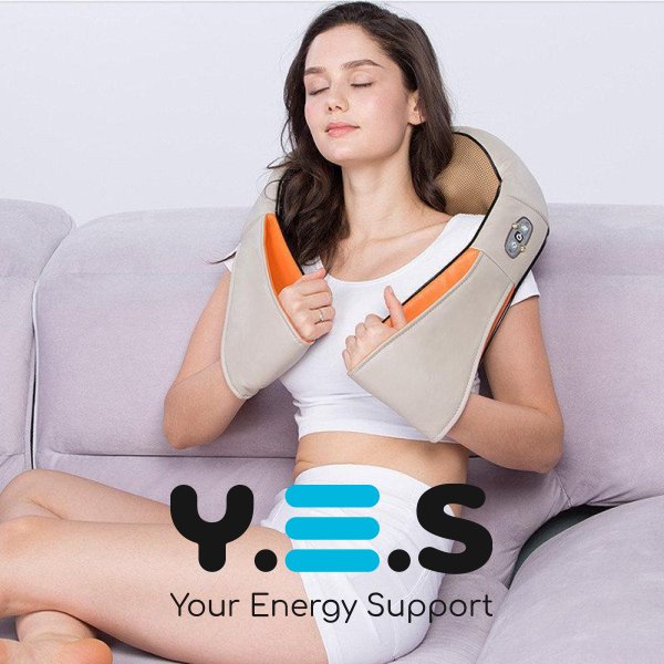 Роликовий масажер для шиї та спини з розминанням Massager of Neck Kneading