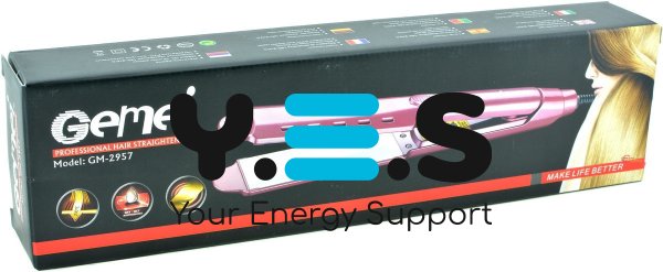 Випрямляч-плойка для волосся Gemei GM-2957 з керамічним покриттям