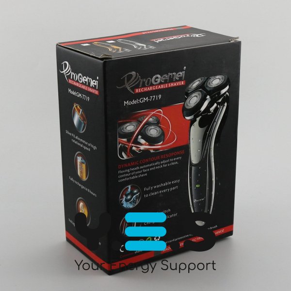 Акумуляторна електробритва Gemei GM-7719, бездротова, для сухого гоління