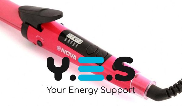 Праска-стайлер для волосся NOVA NHC-2009 2в1 кераміка: випрямлення і завивка (щипці)